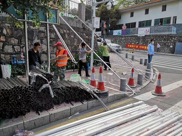 喜有沃深圳市福田區(qū)市政304不銹鋼管護欄換新項目